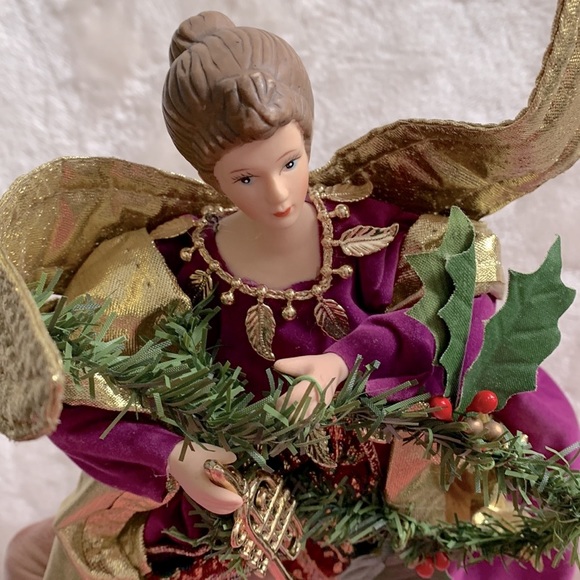 Porcelain Christmas Tree Angel Topper - Picture 5 of 5